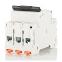 Lovato Electric Modulo Miniature Circuit Breaker, 3-Pole, 4A, Type D, 400V AC, 10 kA Breaking Capacity P1MB3PD04