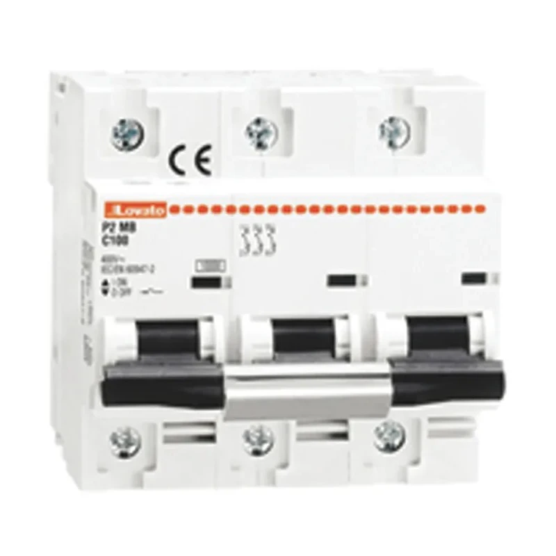 Lovato Electric Modulo P2MB Miniature Circuit Breaker, 3-Pole, 80A, Type C, 400V AC, 60V DC, 10 kA Breaking 