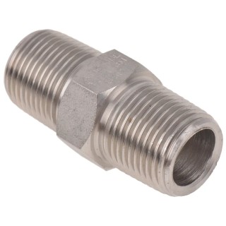 RS PRO Stainless Steel Pipe Fitting Straight Hexagon Nipple Male 3/8 in x Male 3/8 in 826-7059