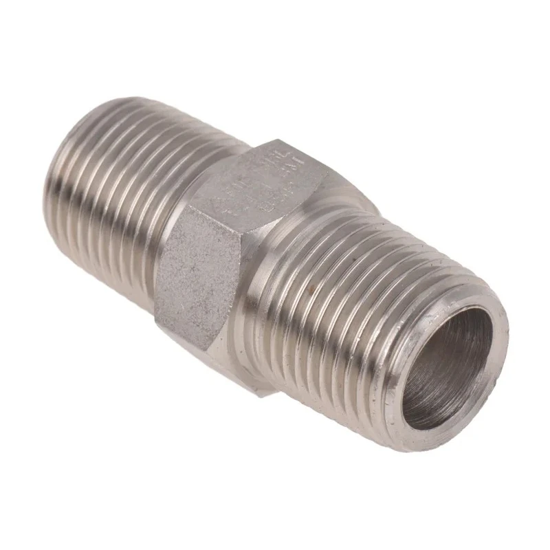 RS PRO Stainless Steel Pipe Fitting Straight Hexagon Nipple Male 3/8 in x Male 3/8 in 826-7059