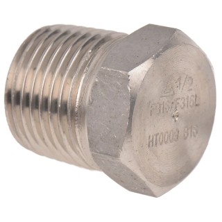RS PRO Stainless Steel Pipe Fitting Straight Hexagon Male Threaded 1/2 in 826-7028