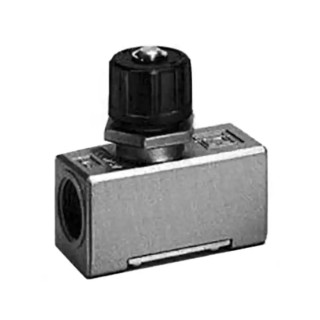 SMC AS Series Speed Controller Rc Threaded Flow Regulator Brass Electroless Nickel Plated 1 Mpa Max Pressure AS4000-02