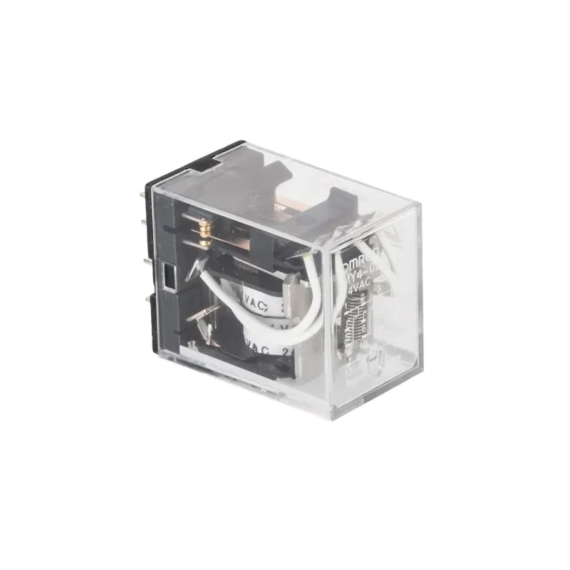 Omron Power Relay, 4PDT Contact Configuration, 24V AC Coil, 3A Switching Current, PCB Pin Terminals MY4-02 24VAC