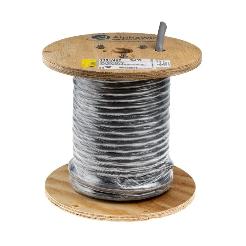 Alpha Wire Alpha Essentials Control Cable 40 Cores, 0.35 mm² 22 AWG, Unscreened, 30 m, Grey 1181/40C SL005