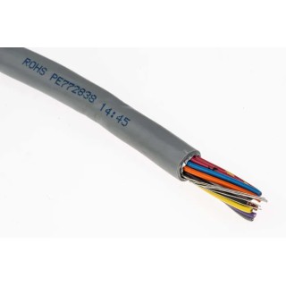 Alpha Wire Alpha Essentials Communication & Control Control Cable, 15 Cores, 0.23 mm² 24 AWG Screened, 30 m 1219/15C SL005
