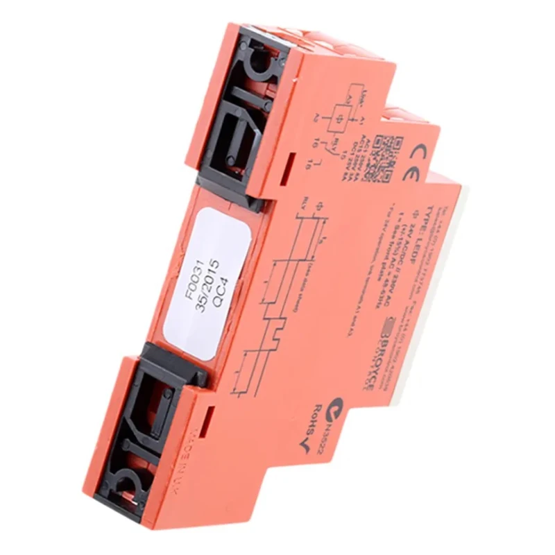 Broyce Control LEDF Series DIN Rail Timer Relay, 1-Contact, 24 V dc 230 V ac, 24 V ac, 0.5 LEDF 24VAC/DC/230VAC. 0.5-10 Sec