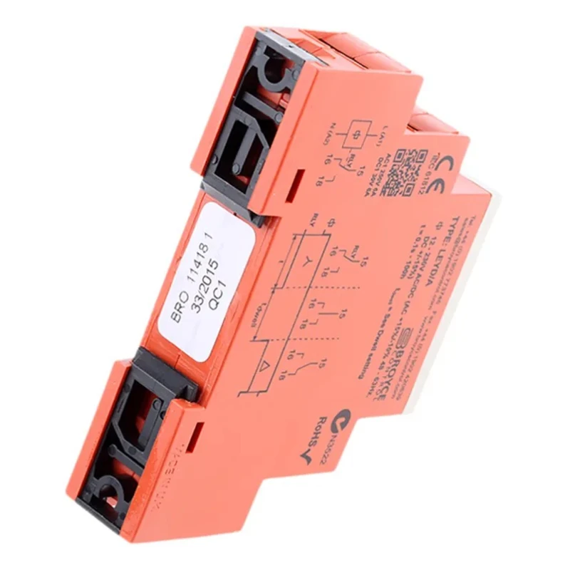 Broyce Control LEYD Series DIN Rail Timer Relay, 1-Contact, 230 V DC 12 V AC 230 V AC, 0.1 s to 100 h LEYD/A 12-230V AC/DC