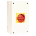 Kraus & Naimer 4-Pole Surface Isolator Switch IP67 IP66, 3-Phase, 100A, Black Handle 