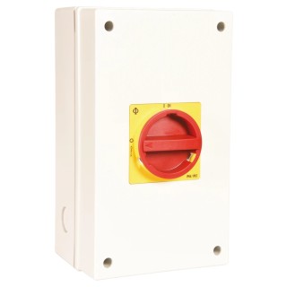 Kraus & Naimer 4-Pole Surface Isolator Switch IP67 IP66, 3-Phase, 100A, Black Handle 