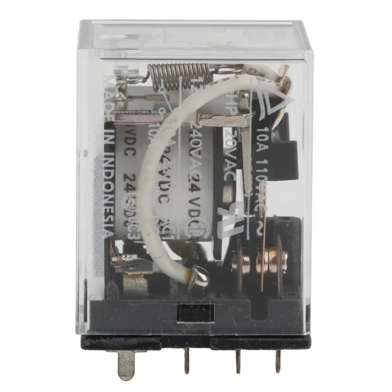 Omron Power Relay, PCB Mount, DPDT Contact Configuration, 24V DC Coil, 10A Switching Current, Silver Alloy LY2-0 24VDC