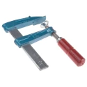 RS PRO Chrome Finish Steel F Clamp 100 mm Jaw Opening 80 mm Jaw Depth RS PRO 829-6186