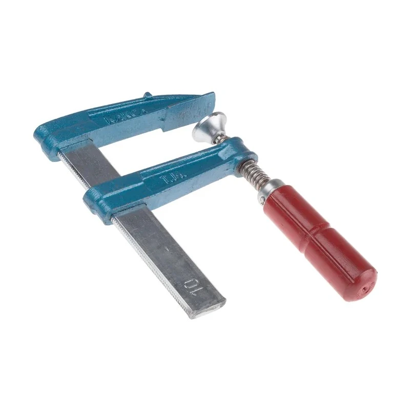 RS PRO Chrome Finish Steel F Clamp 100 mm Jaw Opening 80 mm Jaw Depth RS PRO 829-6186