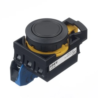 Idec Push Button Switch Panel Mount Momentary 22 mm Cutout 1 NO Contact IP20 IP65 IP66 IP67 240 V CW1B-M1E10B