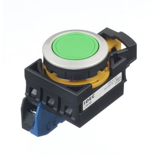 Idec CW Series Push Button Switch Momentary Panel Mount 22 mm Cutout SPST 10A IP20 IP65 IP66 IP67 240 V CW4B-M1E10G