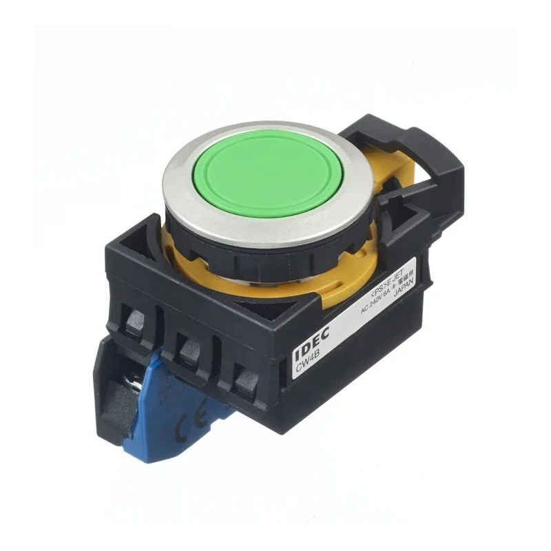 Idec CW Series Push Button Switch Momentary Panel Mount 22 mm Cutout SPST 10A IP20 IP65 IP66 IP67 240 V CW4B-M1E10G