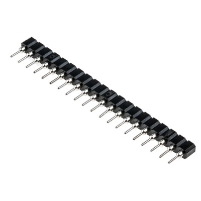 Winslow W355 Series Straight Through Hole Socket Strip 20-Contact 1 Row 2.54 mm Pitch Solder W35520TRC