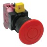Idec HW Series Twist Release Emergency Stop Push Button Panel Mount 22mm Cutout 1 NC IP65 HW1B-V4F01-R