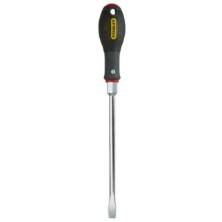 Stanley Standard Slotted Screwdriver with 175 mm Chrome Vanadium Steel Blade, Large Soft Grip, FMHT0-62620