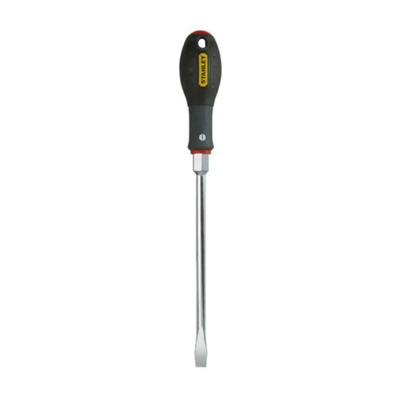 Stanley Standard Slotted Screwdriver with 175 mm Chrome Vanadium Steel Blade, Large Soft Grip, FMHT0-62620