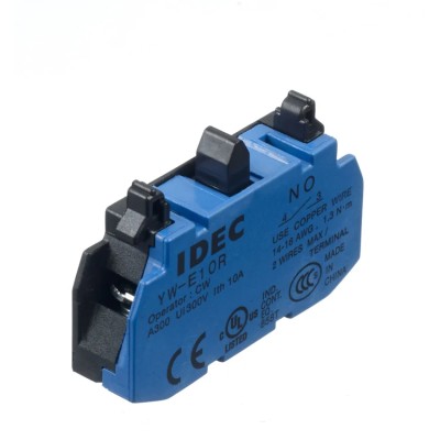 Idec CW Series Contact Block 1 NO Blue Black Light Screw Terminal 10A Japan YW-E10R