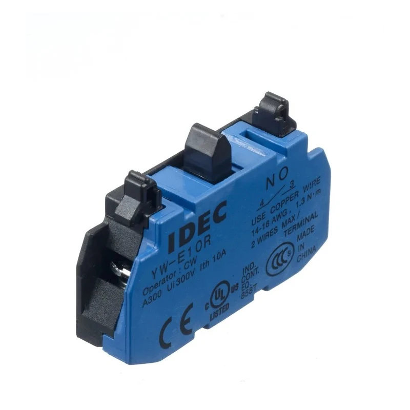 Idec CW Series Contact Block 1 NO Blue Black Light Screw Terminal 10A Japan YW-E10R