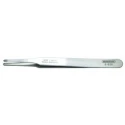 Bernstein 120mm Stainless Steel Flat Rounded ESD Safe Tweezer 5-059