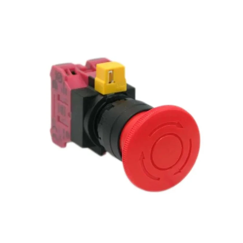 Idec HW Series Twist Release Emergency Stop Push Button Panel Mount 22mm Cutout 2 NC IP65 HW 1B-V4F02-R