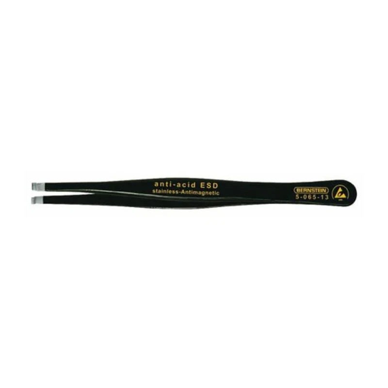 Bernstein 120mm Stainless Steel Pointed ESD Safe Tweezer 5-065-13