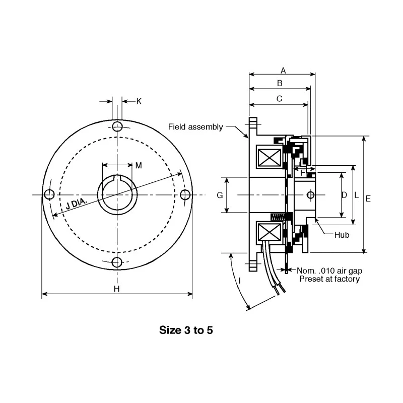 WARNER ELECTRIC EUROPE Electromagnetic Brake Power On 3.95Nm 24V Reverse Mount M.1905.2421