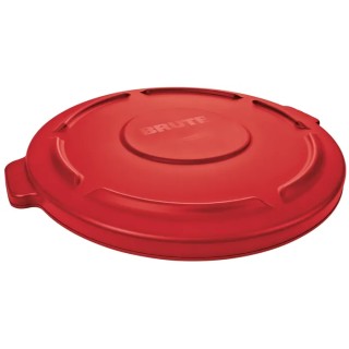 Rubbermaid Commercial Products Red Polyethylene Self-Draining Bin Lid 565 mm Diameter for 2632 BRUTE Container FG263100RED
