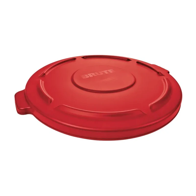 Rubbermaid Commercial Products Red Polyethylene Self-Draining Bin Lid 565 mm Diameter for 2632 BRUTE Container FG263100RED