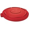 Rubbermaid Commercial Products Red Polyethylene Self-Draining Bin Lid 565 mm Diameter for 2632 BRUTE Container FG263100RED