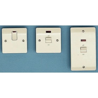 MK Electric 20A 2 Gang Fused Spur Flush Mount IP2X White Semi Gloss 