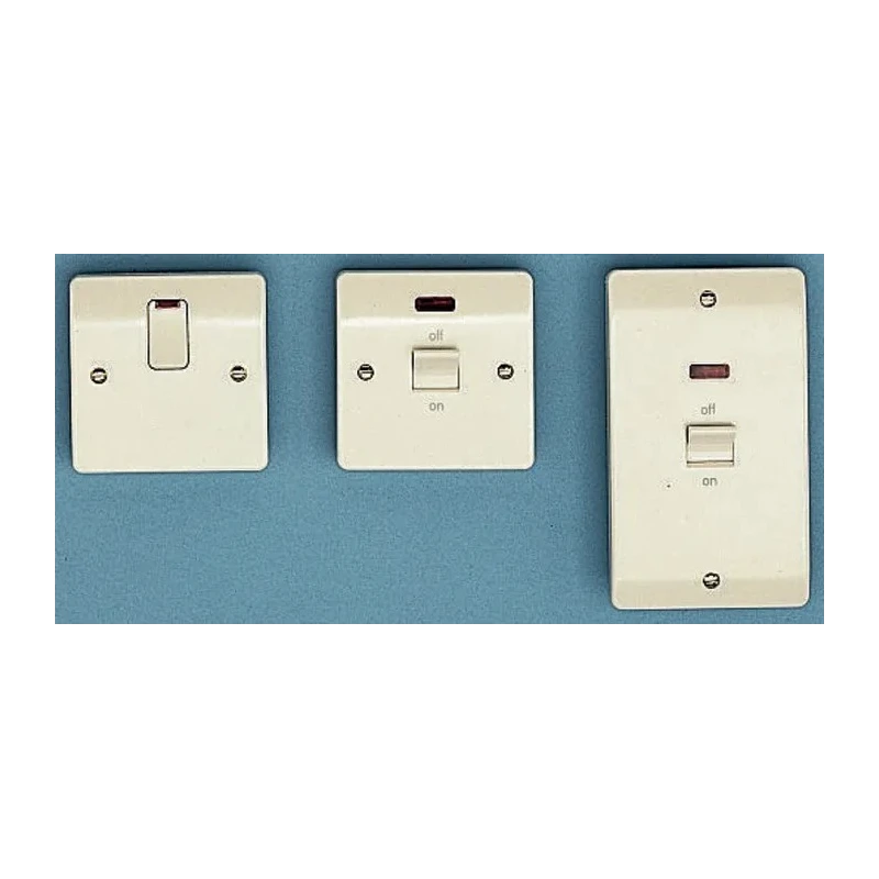 MK Electric 20A 2 Gang Fused Spur Flush Mount IP2X White Semi Gloss 