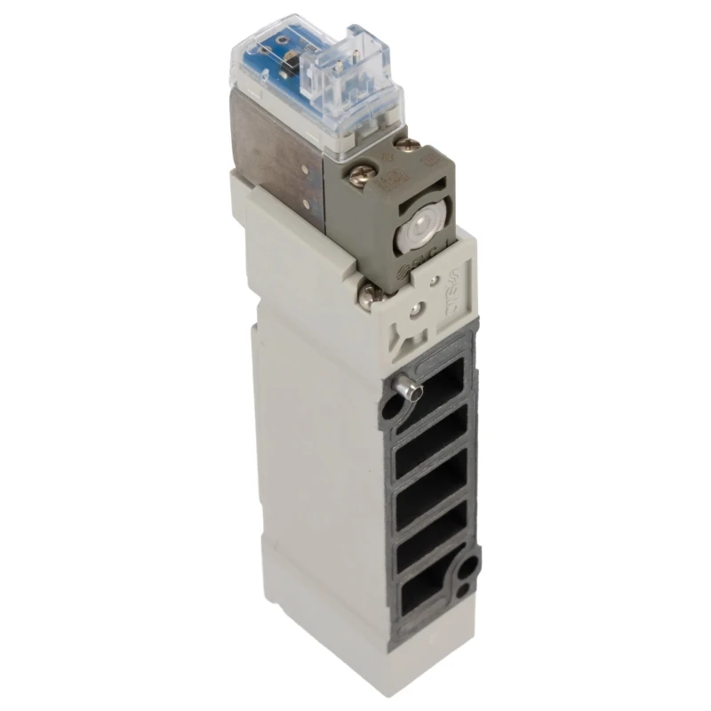 SMC Pneumatic Solenoid Valve 24V DC, 5 Ports, 2 Positions, Base Mount Die Cast Aluminium Body SY5000