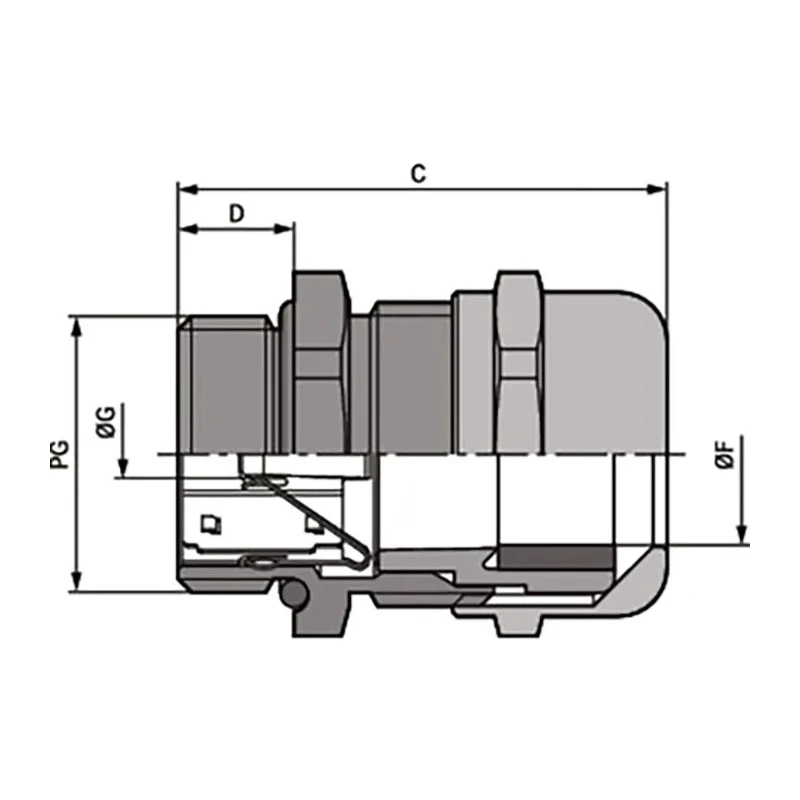 Lapp SKINTOP MS-SC Series 10 EMC Cable Gland PG29, Nickel-Plated Brass, Compatible Cable Diameter 16-25mm, 53112260