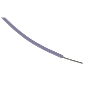 RS PRO Purple 0.08 mm² Hook Up Wire, 28 AWG, 7/0.12 mm Core Strands, 100 m Length, Silver Plated Copper Conductor 841-7169