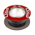 RS PRO Black 0.12 mm² Hook Up Wire, 26 AWG, 7/0.15 mm Core Strands, 100 m Length, Silver Plated Copper Conductor 841-7181
