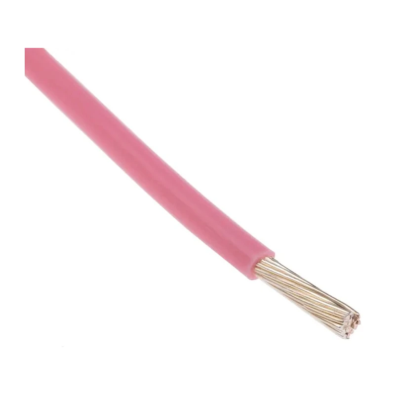 RS PRO Pink 0.6 mm² Hook Up Wire, 20 AWG, 19/0.2 mm Core Strands, 100 m Length, Polytetrafluoroethylene Insulation 841-7308