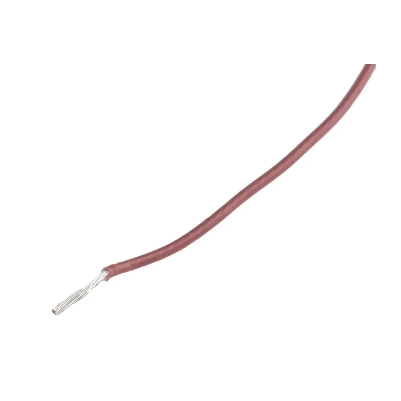 RS PRO Brown 0.6 mm² Hook Up Wire, 20 AWG, 19/0.2 mm Core Strands, 100 m, Polytetrafluoroethylene 841-7324