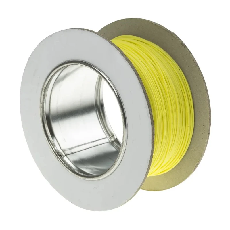 RS PRO Yellow 0.22 mm² Hook Up Wire 24 AWG 7/0.2 mm Core Strands 100 m Polytetrafluoroethylene 841-7364