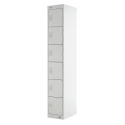 RS PRO 6 Door Steel Light Grey Industrial Storage Locker 1800 mm x 300 mm x 300 mm 833-2926