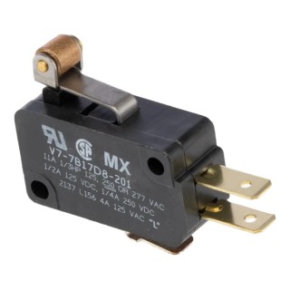 Honeywell Technologies Roller Lever Miniature Micro Switch, Quick Connect Terminal, 11A 125 V SPDT V7-7B17D8-201