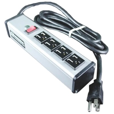 Wiremold Extension Lead Kit 1.8 m Cable Length 4 Socket NEMA 5-15R 120V 15A Surge Protected Switchable UL104BC 836-1637