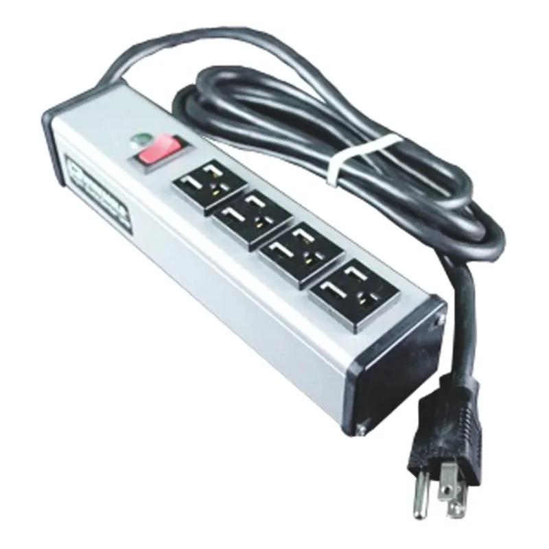 Wiremold Extension Lead Kit 1.8 m Cable Length 4 Socket NEMA 5-15R 120V 15A Surge Protected Switchable UL104BC 836-1637
