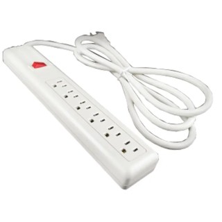 Wiremold 6 Socket NEMA 5-15R Extension Lead 4.6 m Cable Length 120V 836-1467