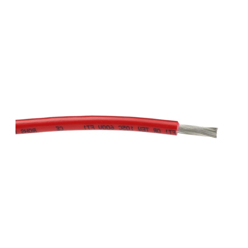 Alpha Wire Hookup Wire PVC Series Red 5.2 mm² 10 AWG Tinned Copper, 600V, 30m Length, 105°C Max, Model 3081 RD005