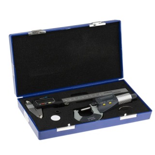 RS PRO Stainless Steel Imperial & Metric Rule, Micrometer and Digital Caliper Measuring Set 841-2521