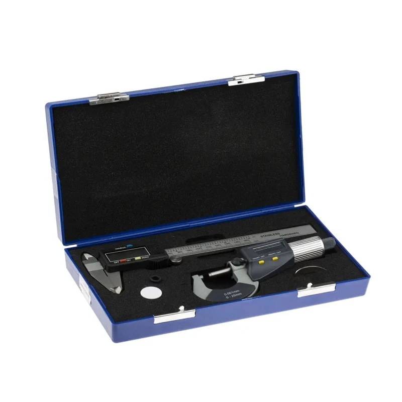 RS PRO Stainless Steel Imperial & Metric Rule, Micrometer and Digital Caliper Measuring Set 841-2521