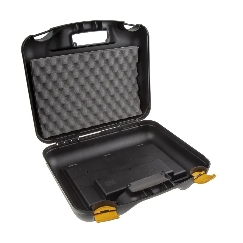 RS PRO Plastic Tool Box Black Yellow with 11 Compartments 387 mm x 130 mm x 340 mm 838-6529